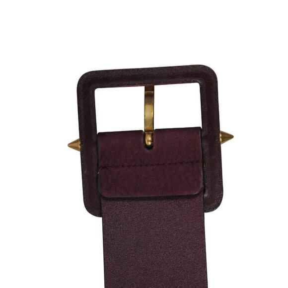 Gucci Womens Wide Belt Size 75 | 30 Purple Leather Gold Hardware Stud Buckle - Picture 13 of 15